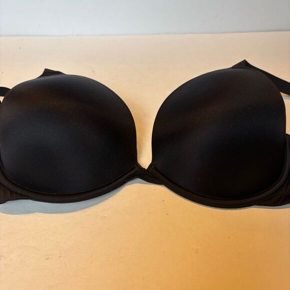 Ambrielle Black Full Figure Plunge Bra with Underwire Padded 38DD - Picture 8 of 8